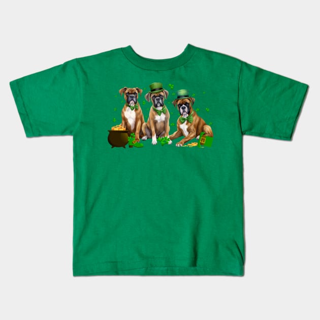 My Boxer Is My Lucky Charm St Patricks Day Kids T-Shirt by Zaaa Amut Amut Indonesia Zaaaa